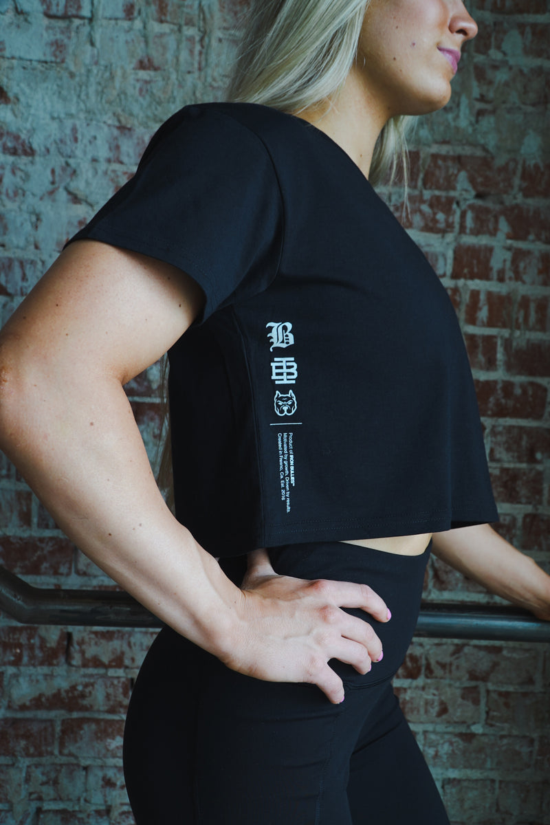 SIGNATURE CROP (BLACK) – Iron Bullies Active Wear